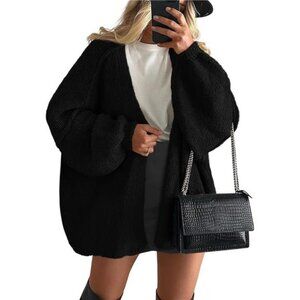 Womens Oversized Cardigan Sweaters Black